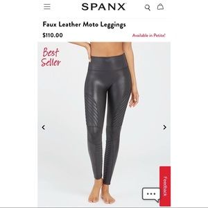Faux Leather Moto Leggings (black)